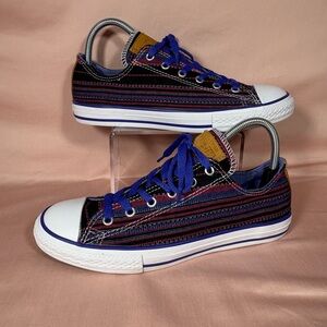 Converse All Star Baja Black/Purple Stripe Junior Size 6/Women's 7/CM 24
